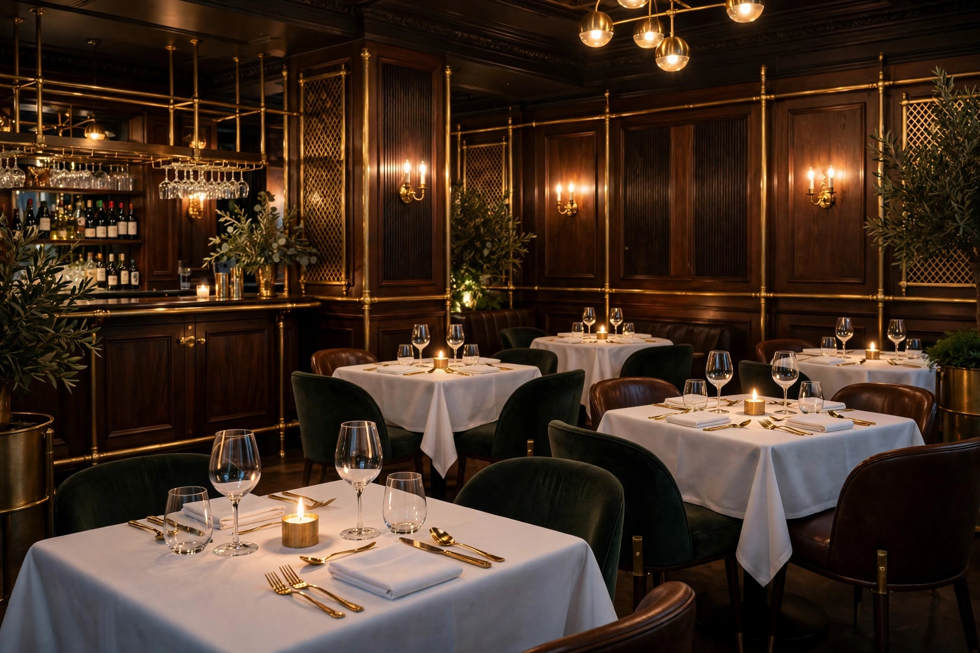Elegant fine-dining restaurant interior at SAVEUR